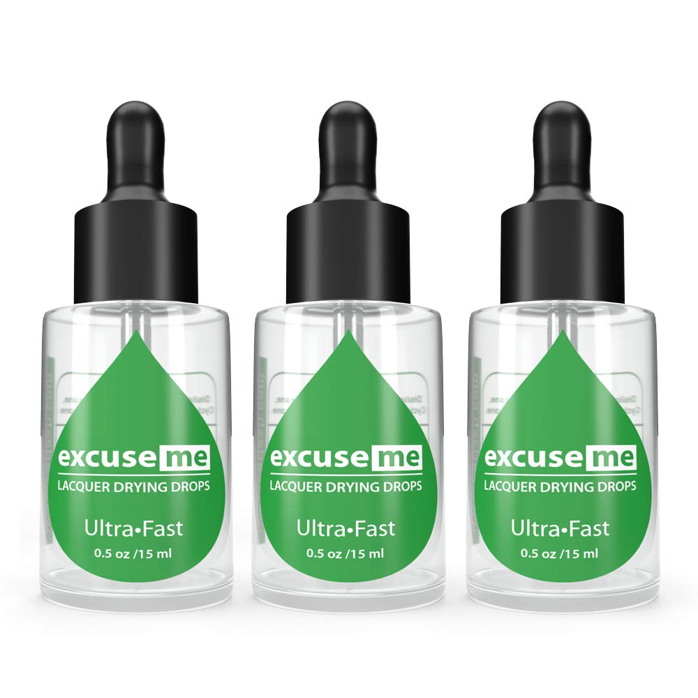 Karlash Excuse Me Nail Polish Drops – Ultra Fast Drying, 0.5 oz (Pack of 3)