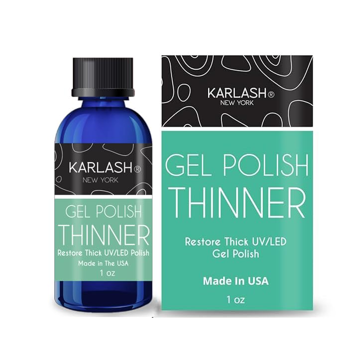 Karlash Gel Polish Thinner – Revival for Thick Polishes | Soak Off for UV/LED Nail - 1 oz