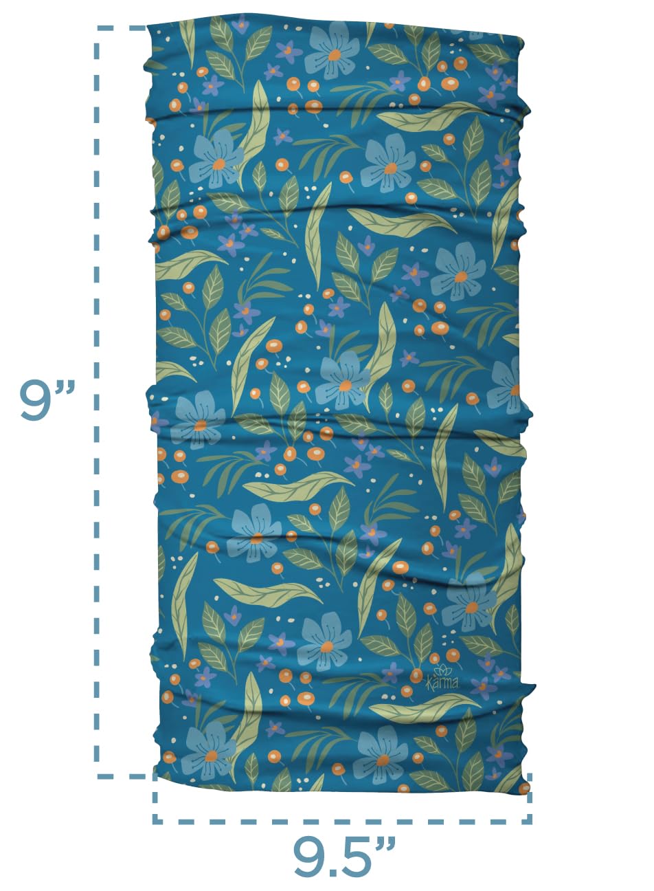 Karma Denim Color Headband for Women – Wide Blue Fabric Headband and Stretchy Hair Scarf