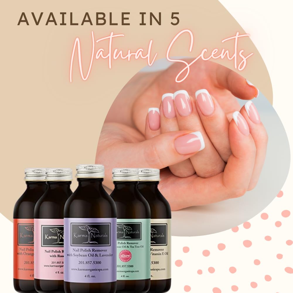 Karma Organic Nail Polish Remover Unscented – Acetone-Free, Vegan, Cruelty-Free, 12 fl oz (3 Pack)
