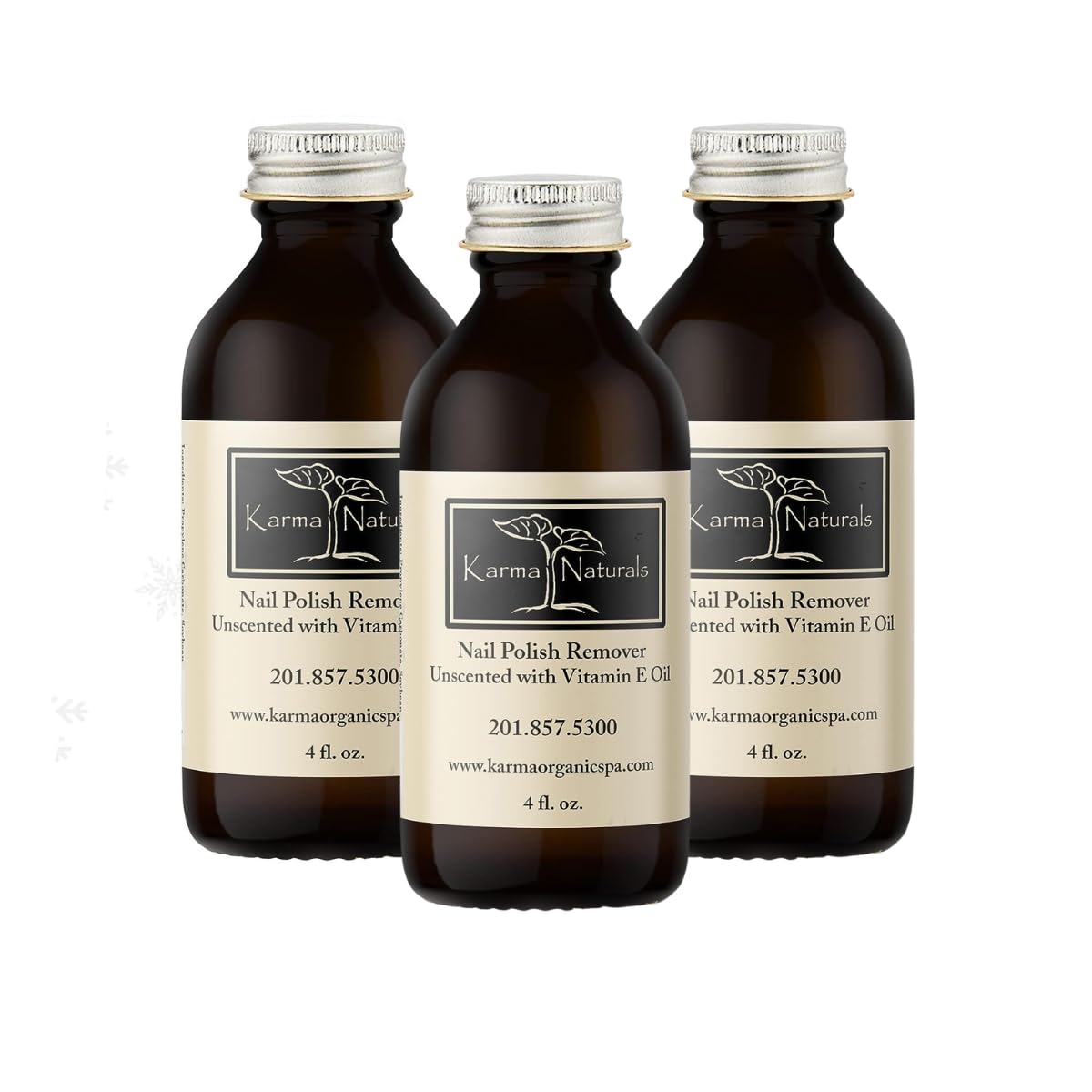 Karma Organic Nail Polish Remover Unscented – Acetone-Free, Vegan, Cruelty-Free, 12 fl oz (3 Pack)