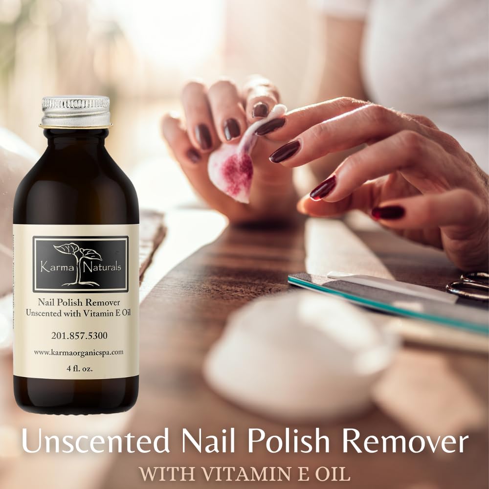 Karma Organic Nail Polish Remover Unscented – Acetone-Free, Vegan, Cruelty-Free, 12 fl oz (3 Pack)