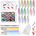Karroy Glitter Pat Gel Nail Polish Palette – 16-Color Ombre Gel Kit | No Wipe, UV/LED, Set 05