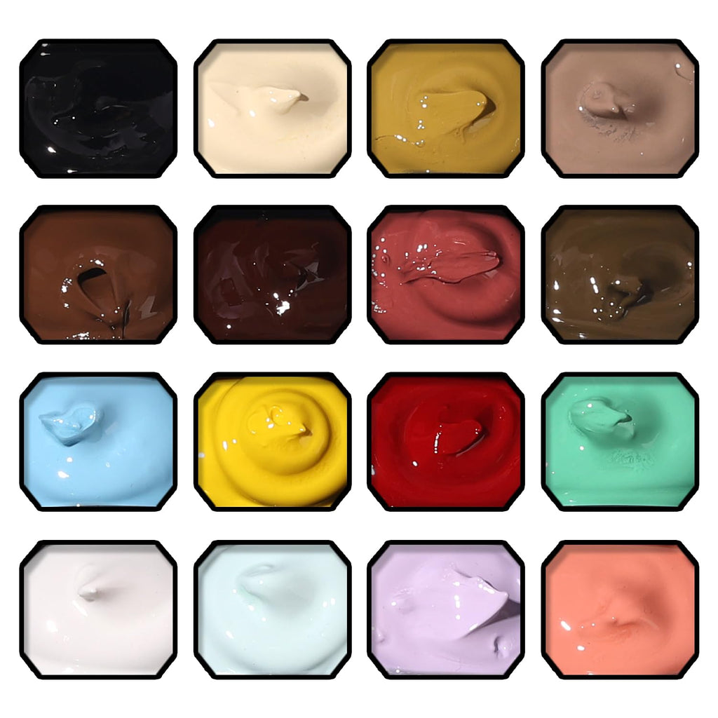 Karroy Sponges Pat Gel Nail Polish Palette – 16-Color Ombre Gel, No-Wipe, UV/LED Cured (16 Colors A)