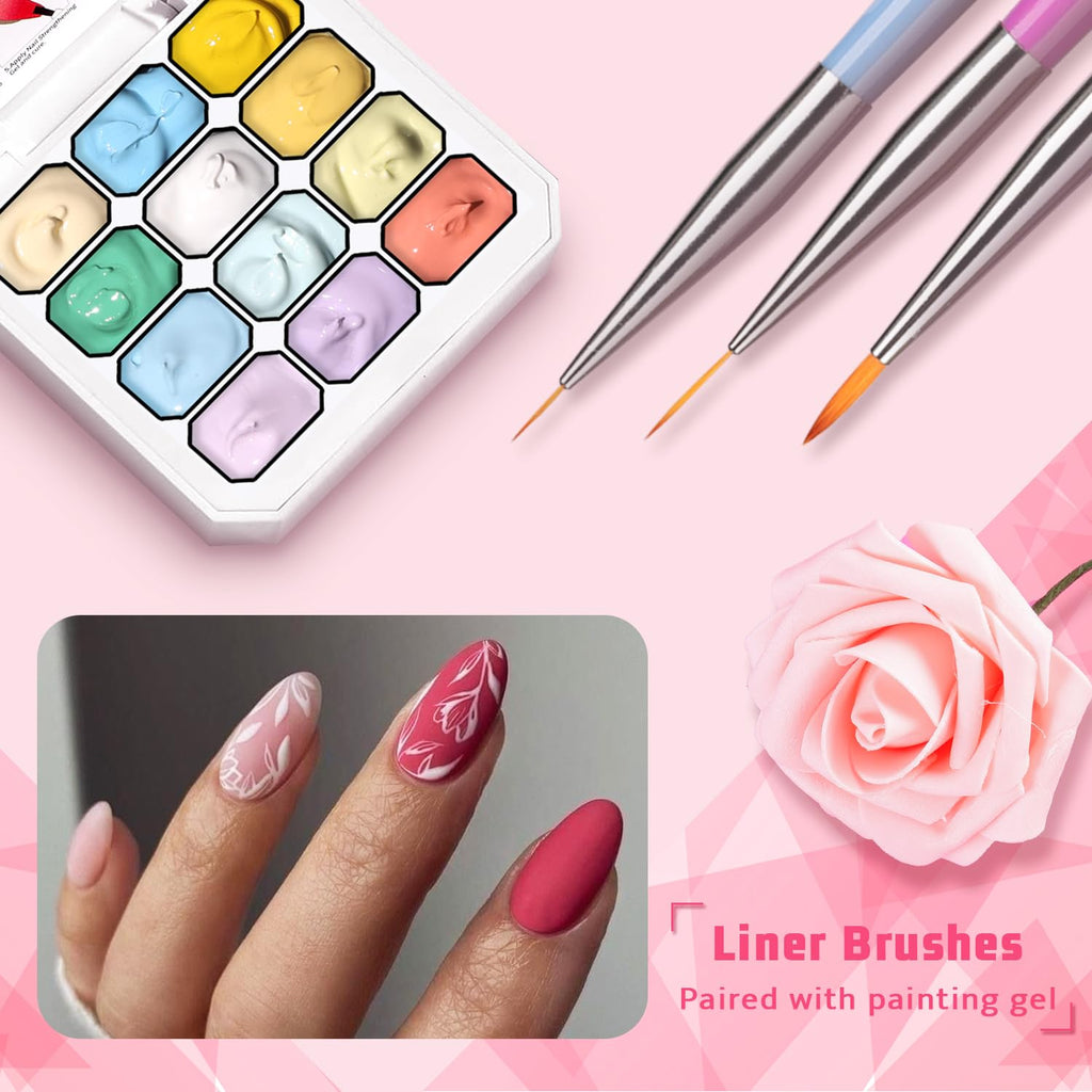Karroy Sponge Pat Gel Nail Polish Palette – 12-Color Ombre Gradient, No-Wipe, UV/LED Cure (Set 01)