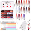 Karroy Sponges Pat Gel Nail Polish Palette Set 06 – 16-Color Ombre Gel Kit