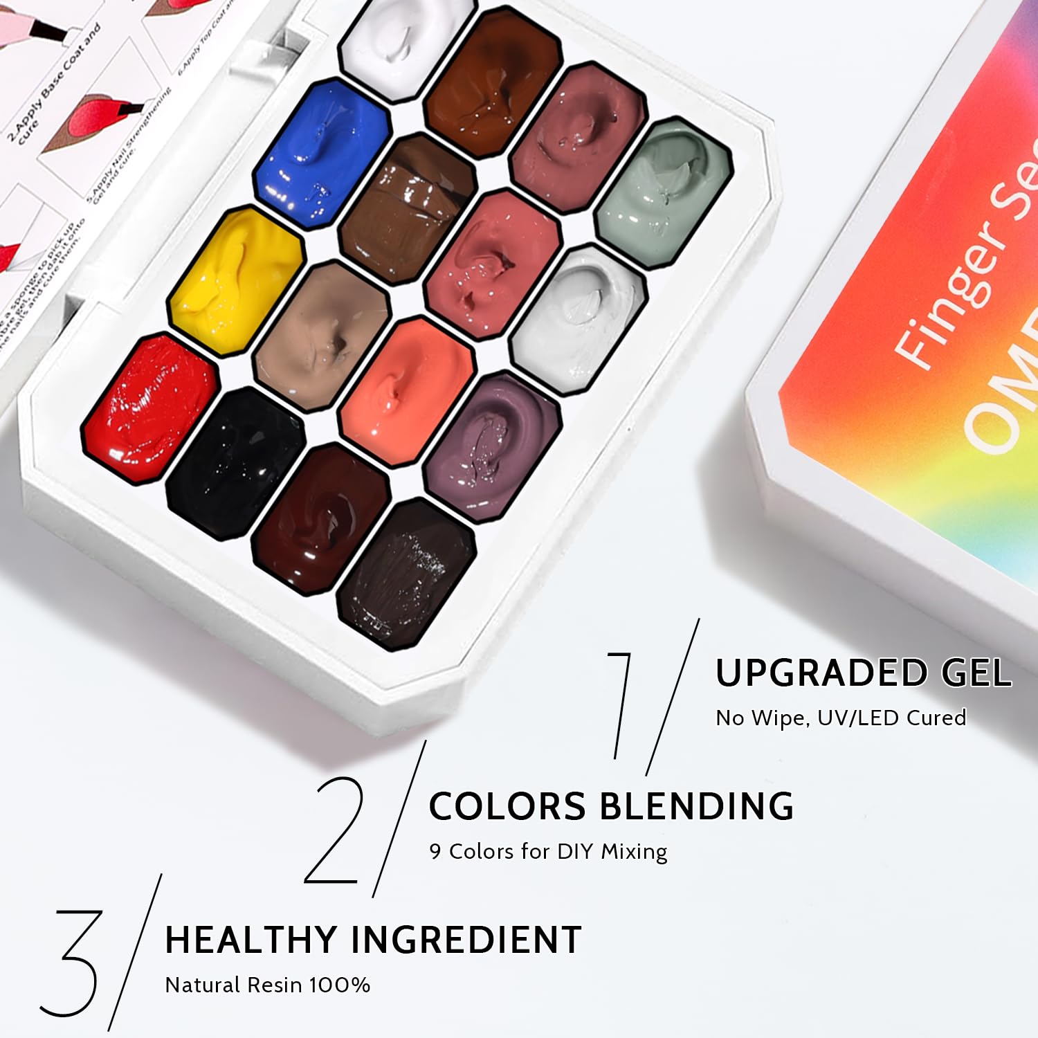 Karroy Sponge Pat Paint Nail Gel – Ombre Gradient Nail Art, No Wipe, UV/LED Curing (16 Colors)