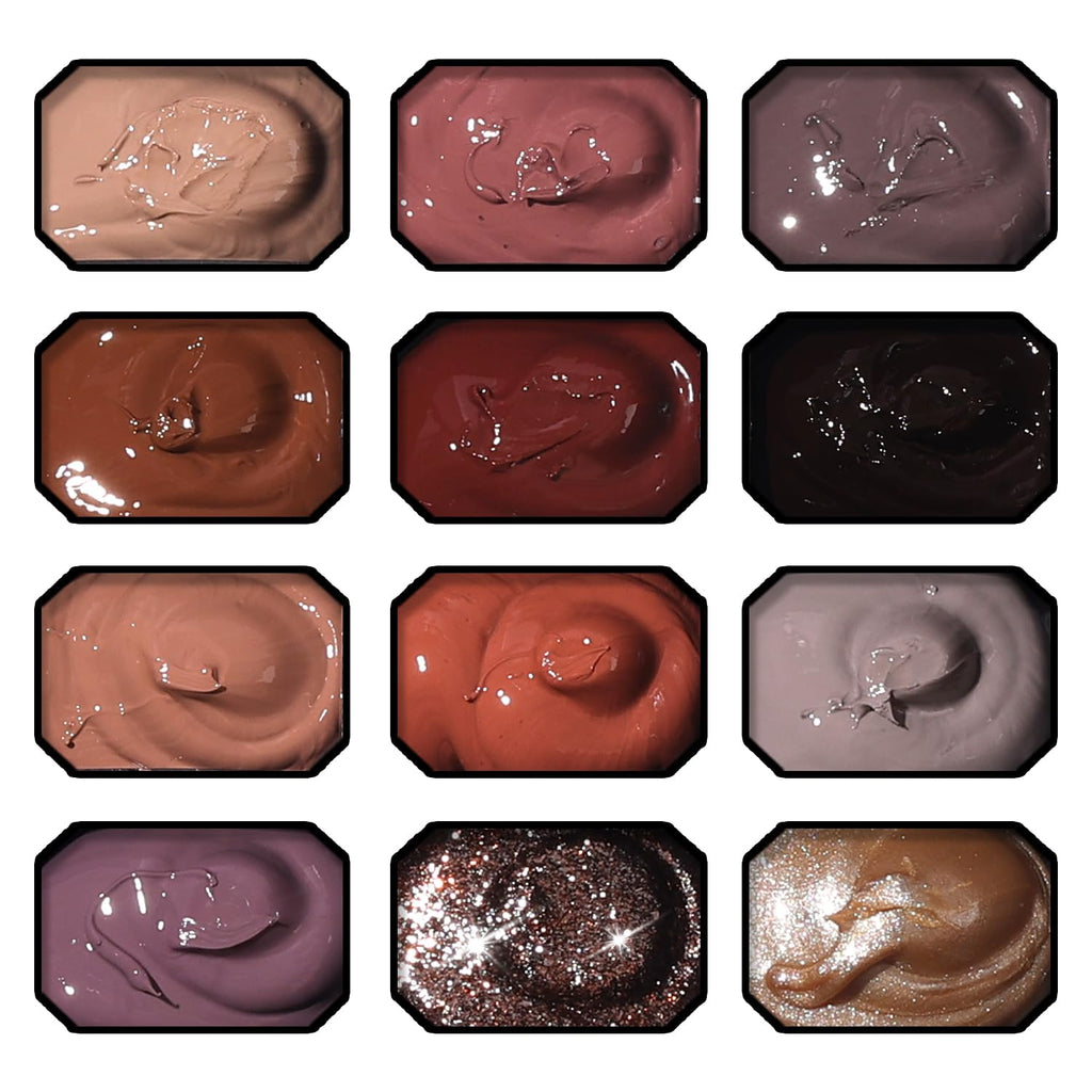 Karroy 12-Color Sponge Pat Gel Nail Polish Palette – Ombre Gradient Gel Nails