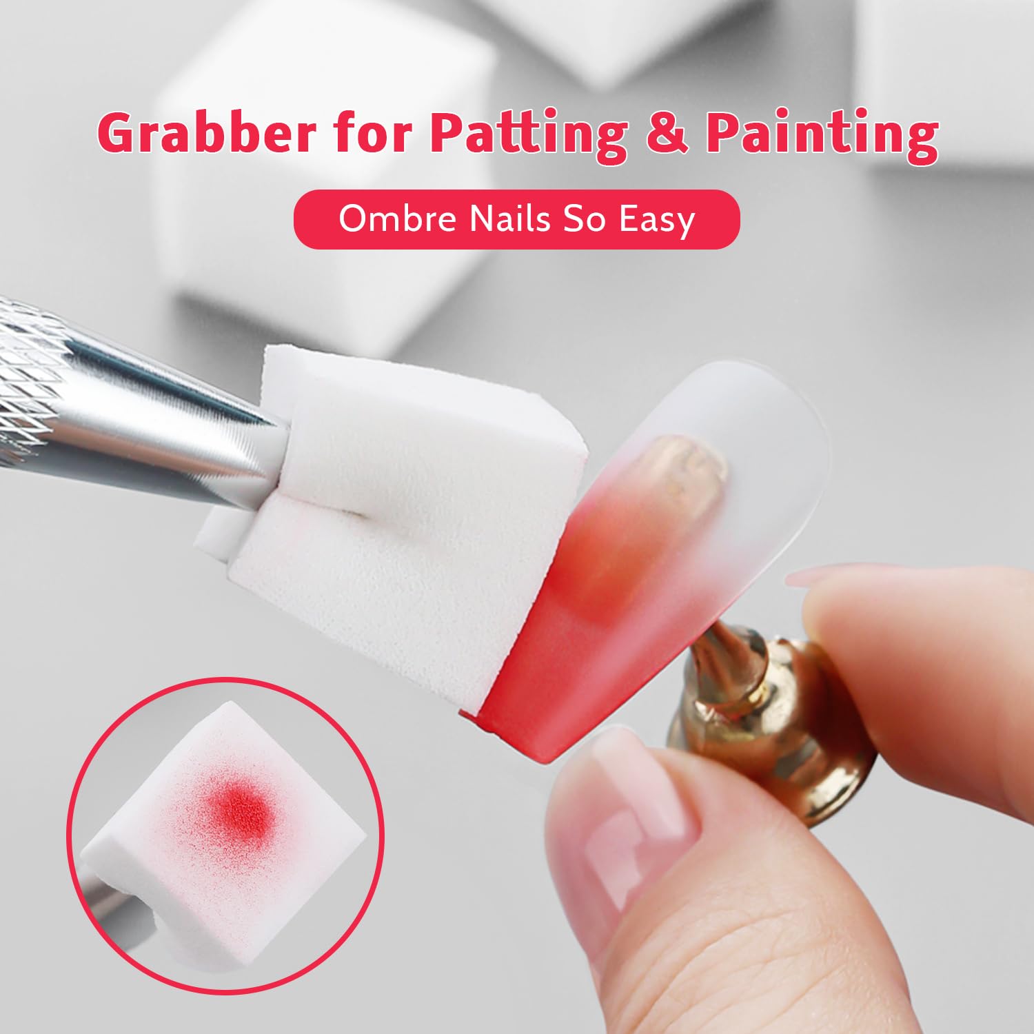 Karroy 24 Colors Sponge Pat Paint Nail Gel Kit — Ombre Nail Art, Floral Design, UV/LED Curing, No Wipe