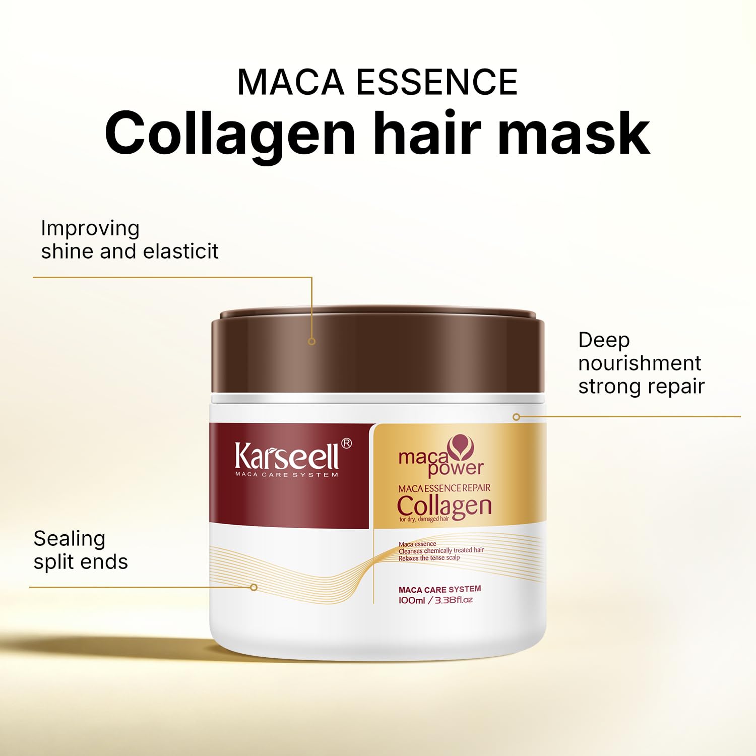 Karseell Travel Shampoo & Conditioner Set with Collagen Hair Mask — 3-Piece Carry-On Kit