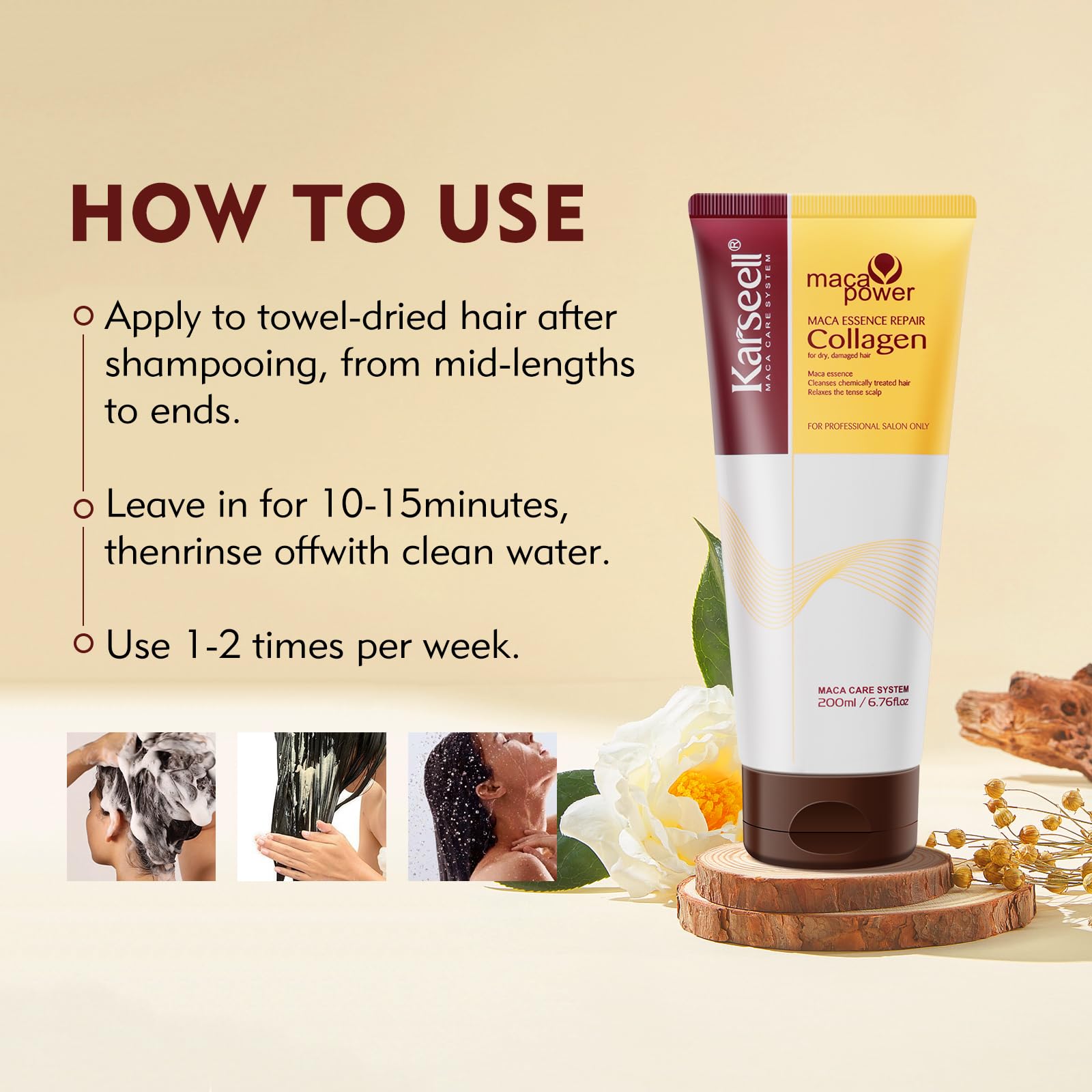 Karseell Collagen Hair Treatment Deep Repair Mask with Argan Oil - 200ml