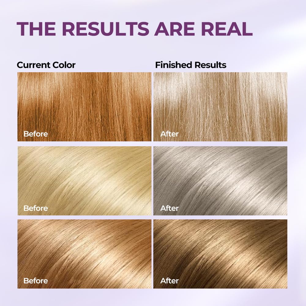 Karseell Maca Power Purple Hair Mask & Purple Shampoo Set – Neutralizes Brass for Blonde, Gray & Silver Hair