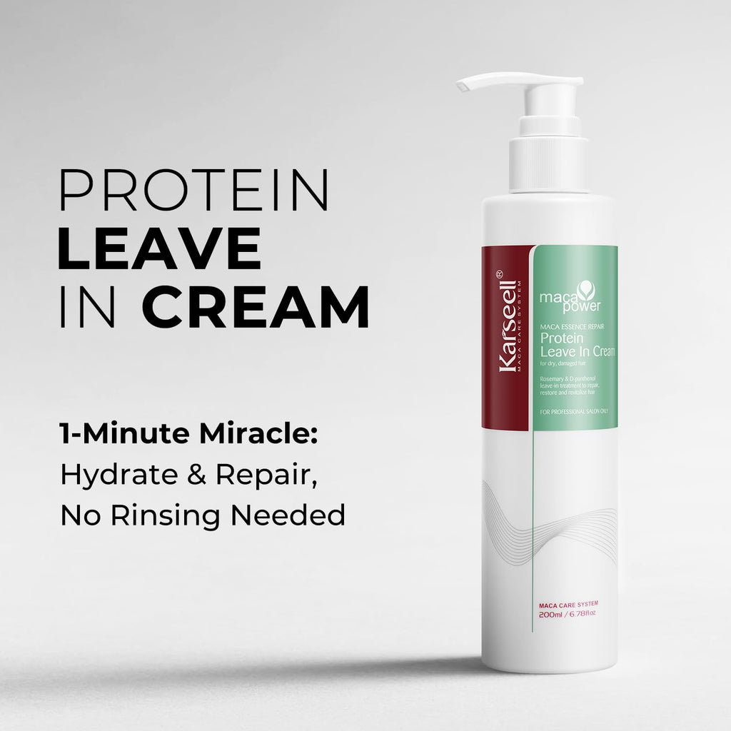 Karseell Repair Protein Cream Leave-In Conditioner | Organic Protein Hair Treatment for Dry & Damaged Hair