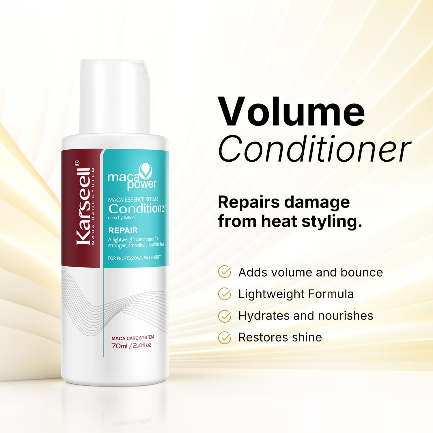 Karseell Travel Shampoo & Conditioner Set with Collagen Hair Mask — 3-Piece Carry-On Kit