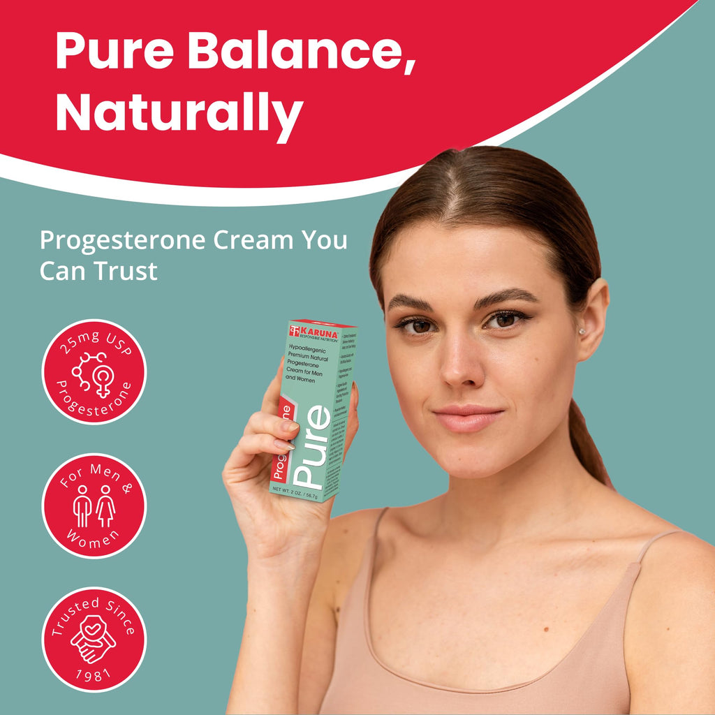 Karuna Progesterone Pure 2oz – Hypoallergenic USP Progesterone Cream
