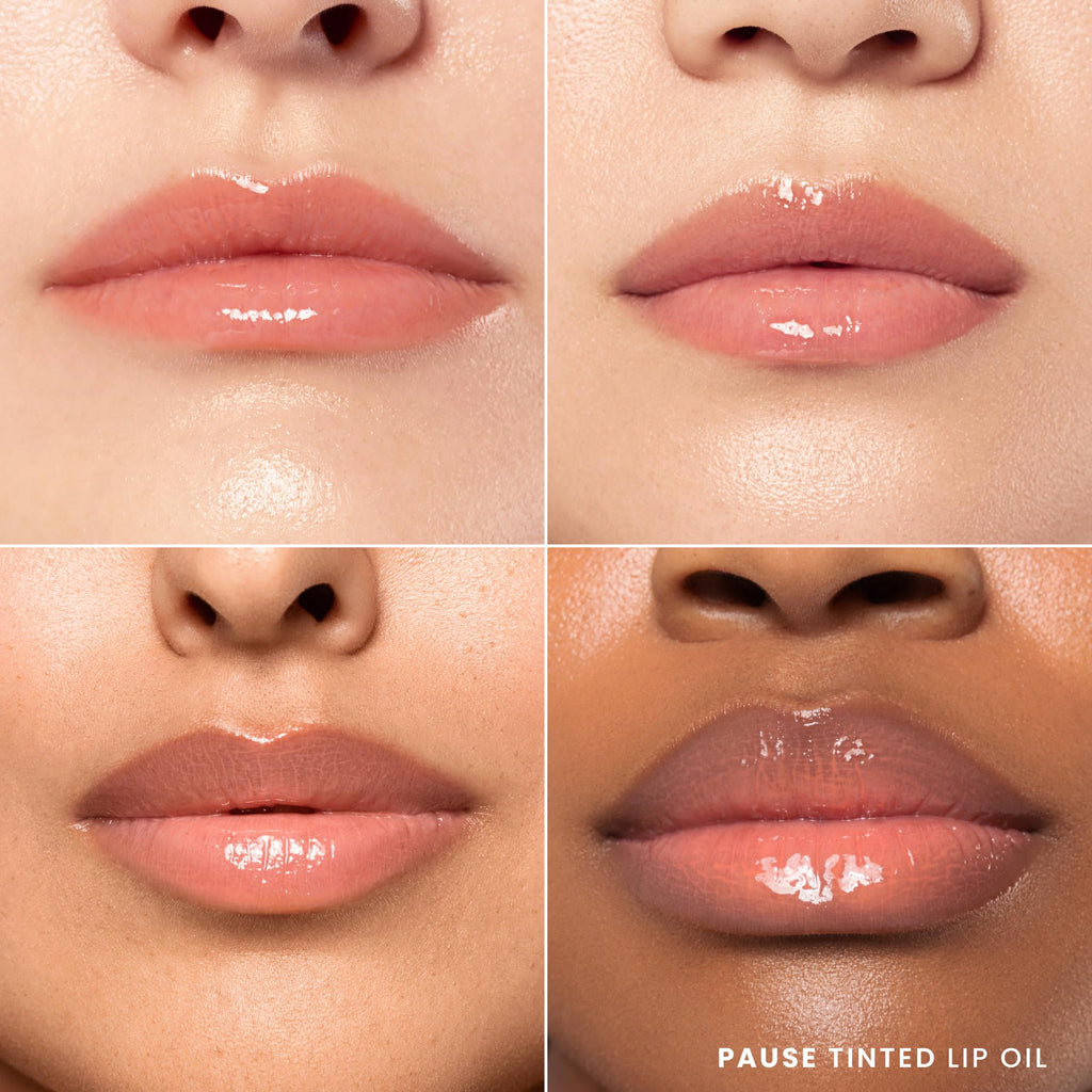 Karuna Skin Tinted Lip Oil – Pause shade | Hydrating Lip Tint with Peptides, Antioxidants & Vegan Formula