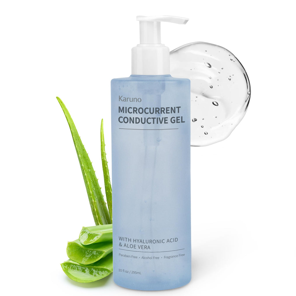 KARUNO 10oz Microcurrent Gel – Hyaluronic Acid, Aloe Vera, Fragrance-Free