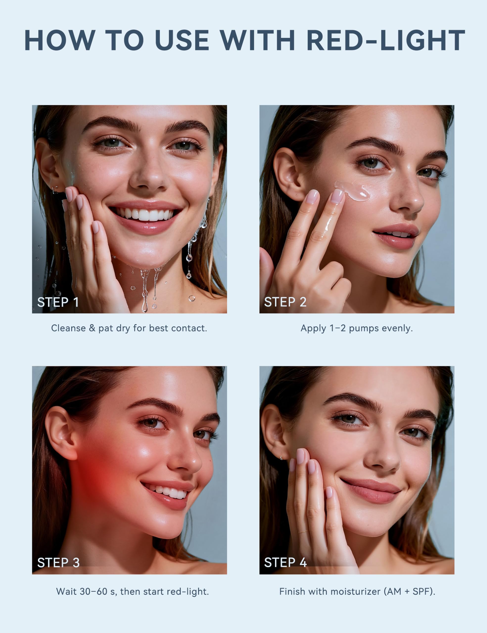KARUNO Red Light Therapy Activation Serum for Face – Hydration & Glow for LED Masks & Devices (1.01 fl oz)