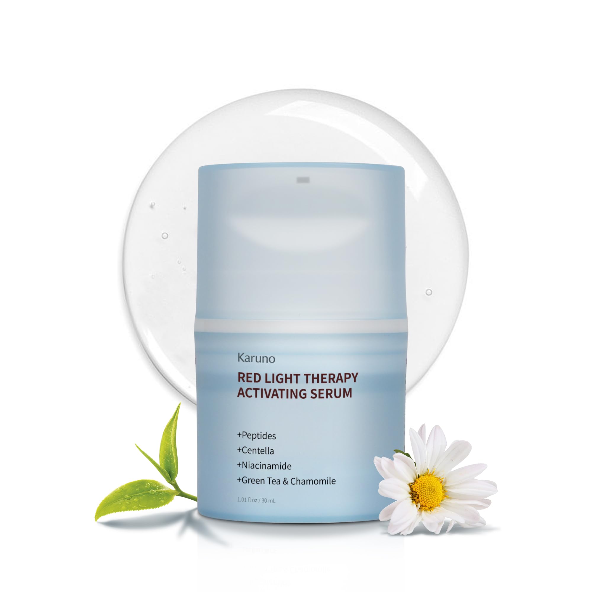 KARUNO Red Light Therapy Activation Serum for Face – Hydration & Glow for LED Masks & Devices (1.01 fl oz)