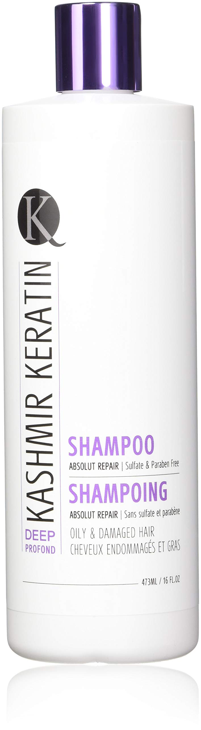 Kashmir Keratin Shampoo – Deep Clean for Oily Hair | Sulfate & Paraben Free (16 Fl Oz)