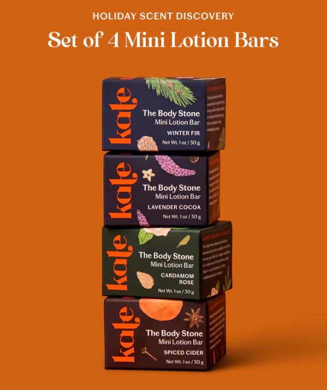 Kate McLeod Winter Rituals Mini Body Stone Gift Set – 4 Scented Bars