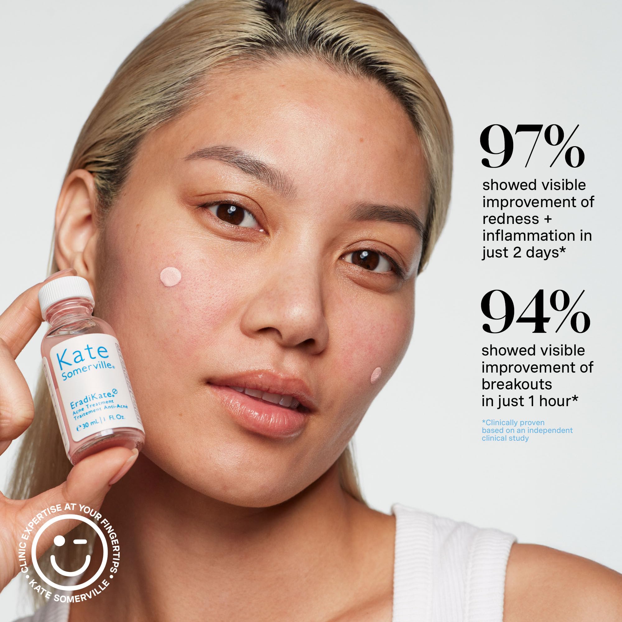 Kate Somerville EradiKate Acne Treatment – 10% Sulfur & BHA Spot Treatment, 1 oz