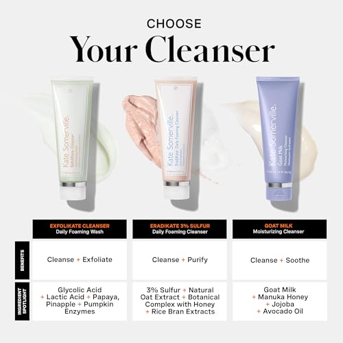 Kate Somerville ExfoliKate Cleanser: Daily Exfoliating Foaming Face Wash with Glycolic & Lactic Acids (8 oz)