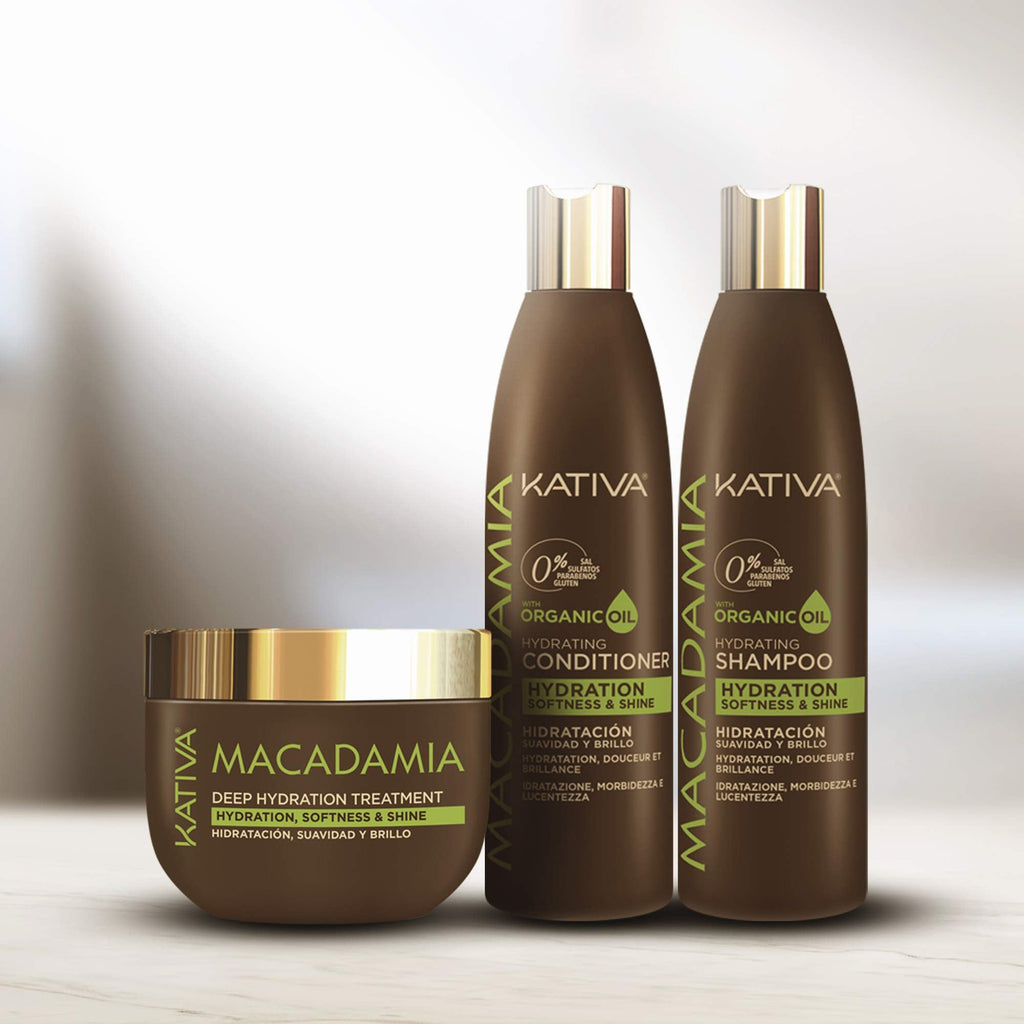 KATIVA Macadamia Hydrating Conditioner | Moisturizes & Strengthens Dry Hair
