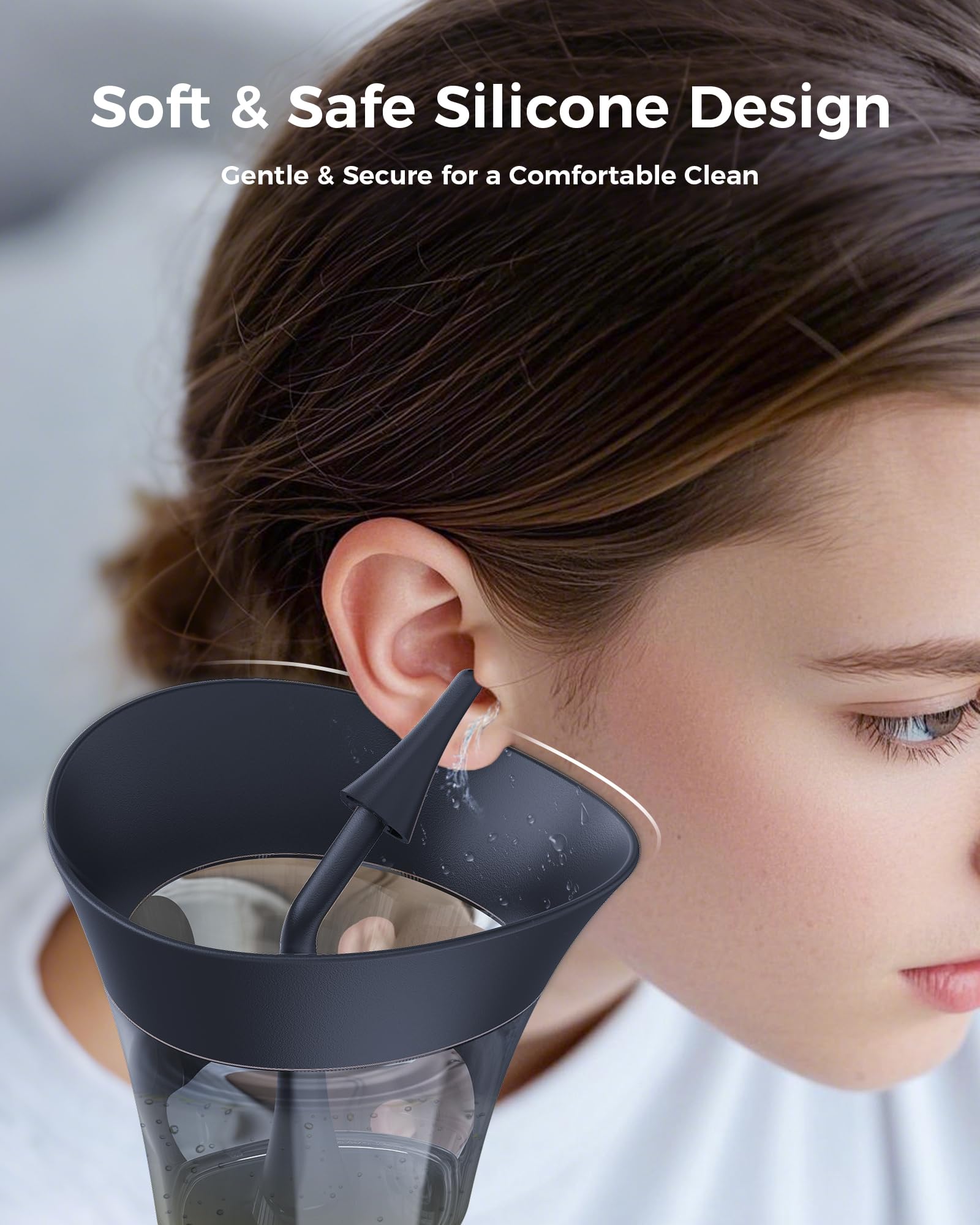 KAUGIC Manual Ear Wax Cleaner – Safe, Comfortable One-Hand Operation (Dark Blue)