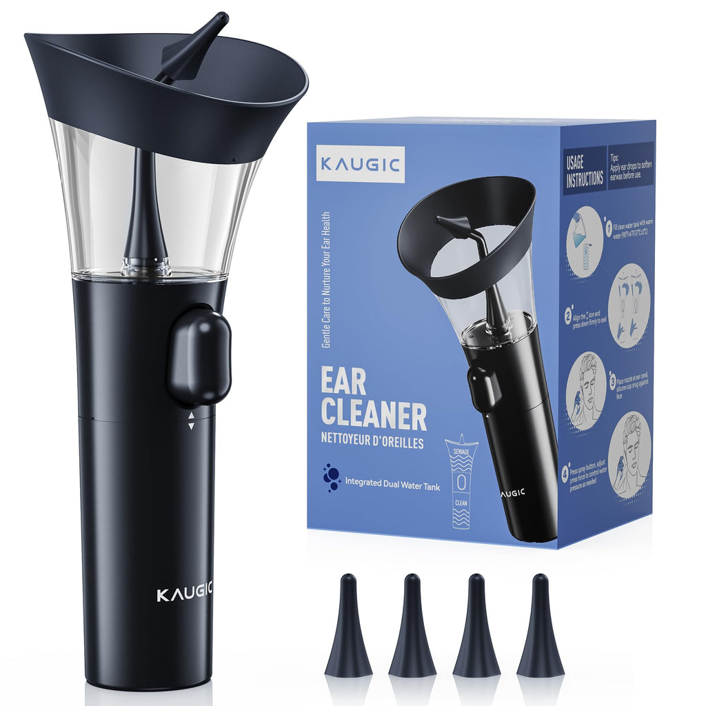 KAUGIC Manual Ear Wax Cleaner – Safe, Comfortable One-Hand Operation (Dark Blue)