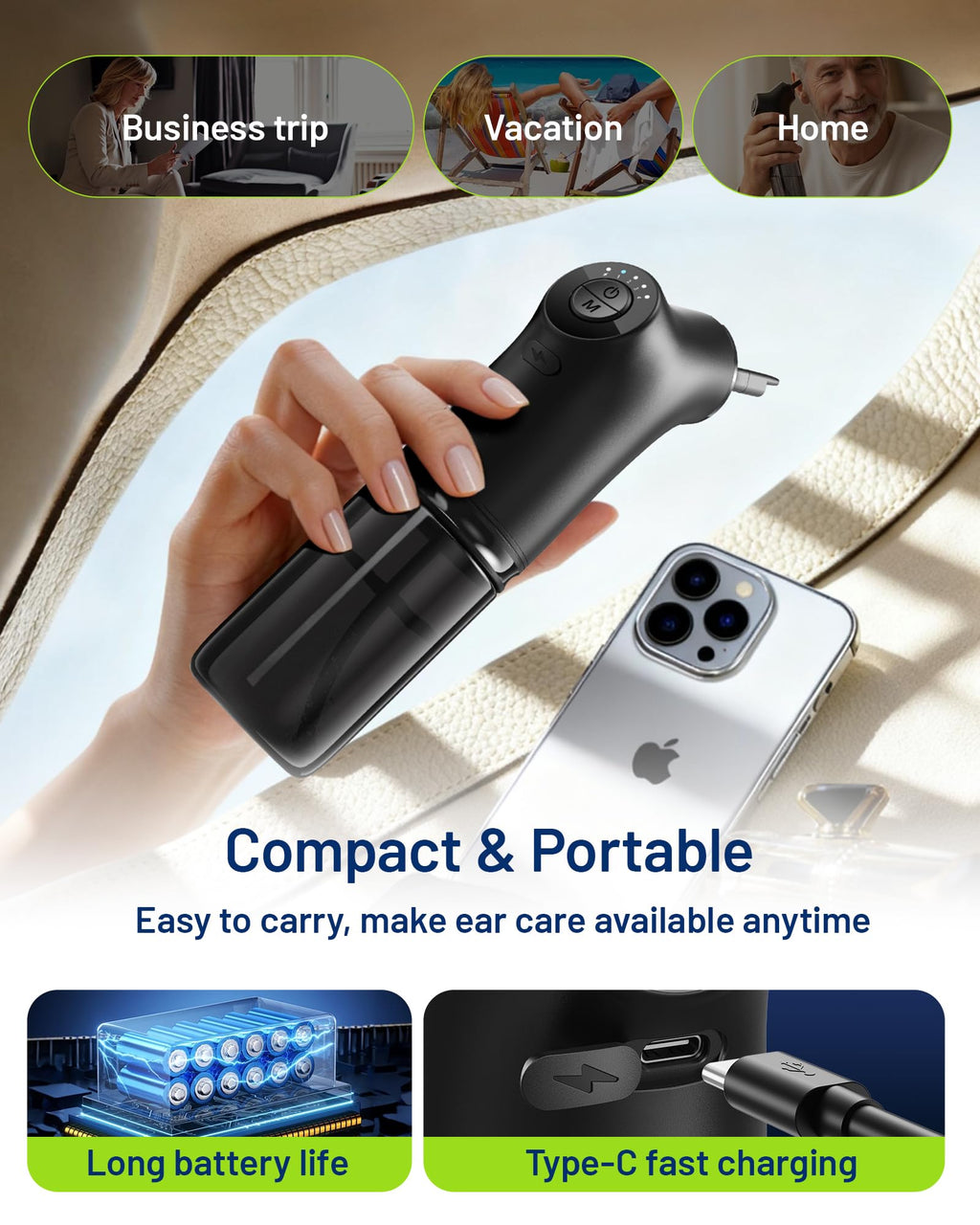 KAUGIC Smart Ear Cleaner with Camera – 1080P Visualization, 4 Modes, 2000mAh, FSA/HSA Eligible