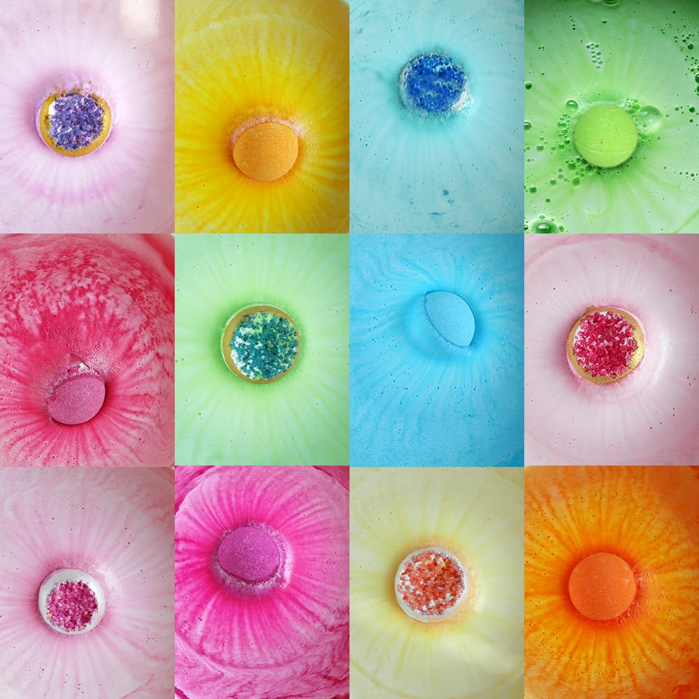 KAV Bath Bombs for Women — 12 Organic Geode Gift Set