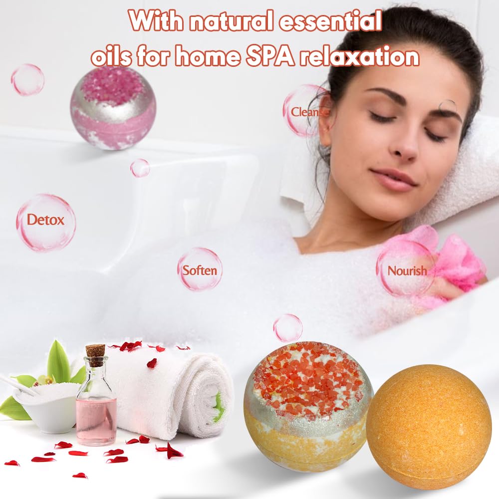 KAV Bath Bombs for Women — 12 Organic Geode Gift Set