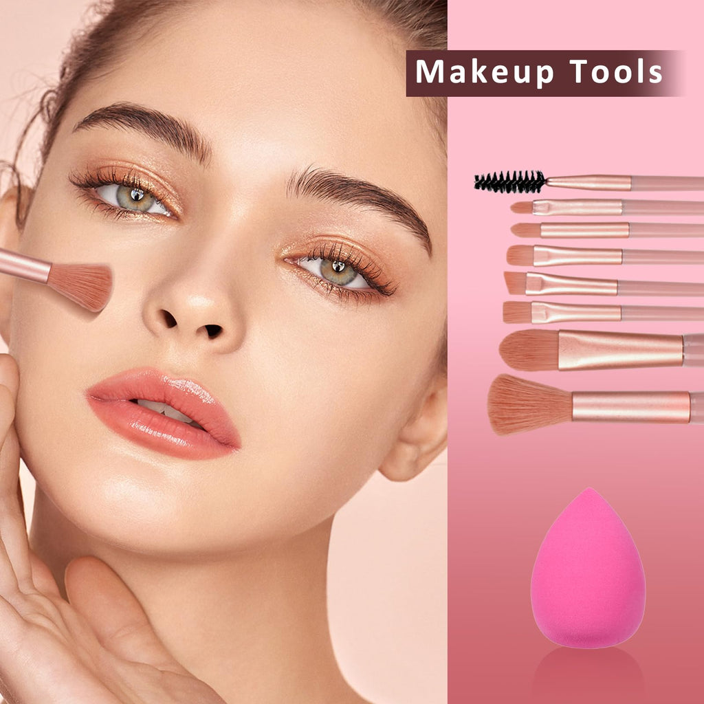 KAVCENT All-in-One Makeup Set for Women – Complete Starter Kit (Eyeshadow Palette, Lip Gloss, Foundation, Mascara)