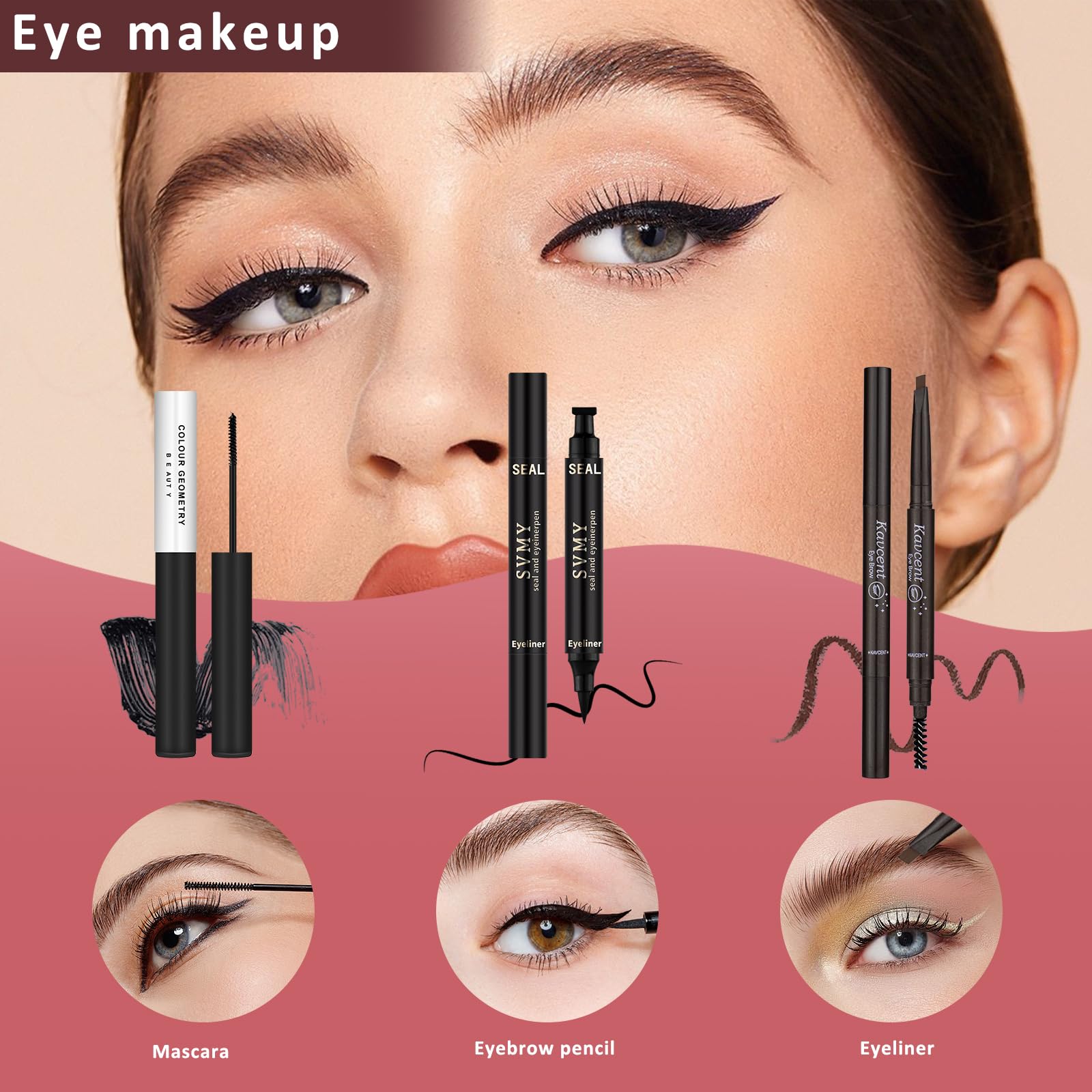 KAVCENT All-in-One Makeup Set for Women – Complete Starter Kit (Eyeshadow Palette, Lip Gloss, Foundation, Mascara)