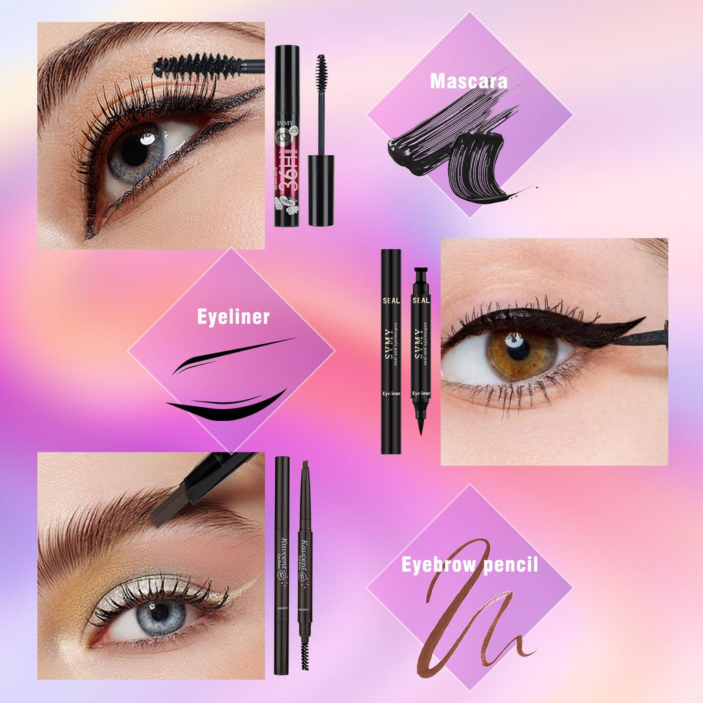 KAVCENT All-in-One Makeup Kit for Teens — Full Starter Set with Eyeshadow Palette, Foundation, Mascara