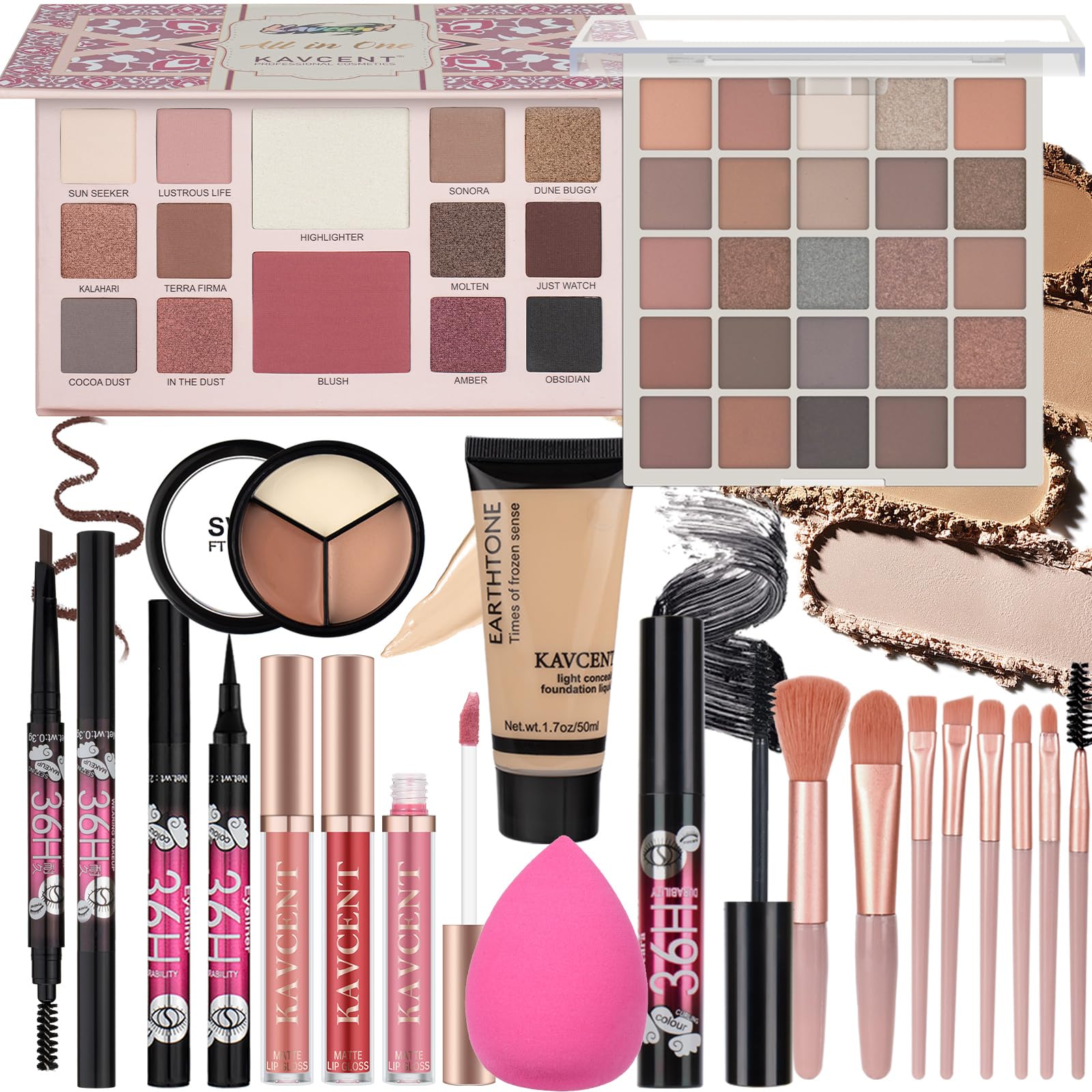 KAVCENT All-In-One Makeup Kit for Teens & Women | 10-Piece Gift Set