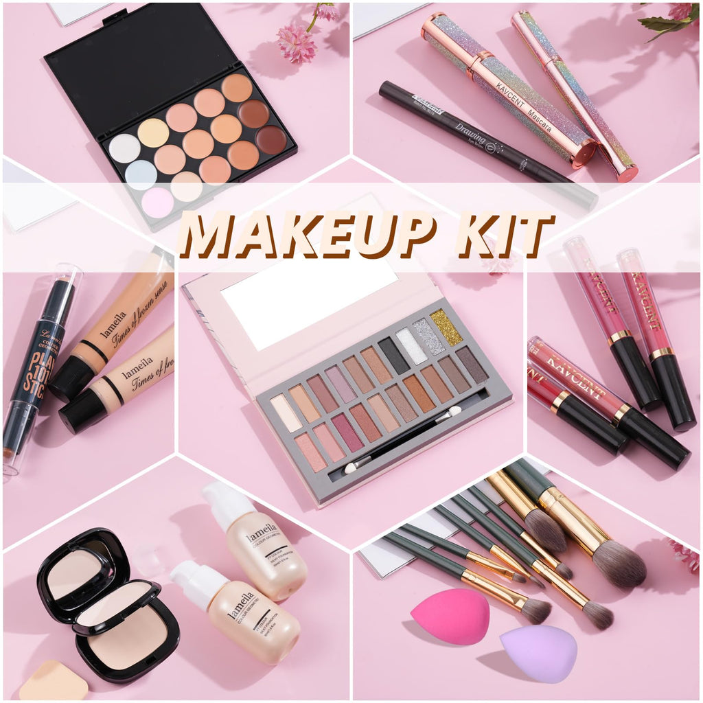 KAVCENT All-in-One Makeup Set for Women | Eyeshadow Palette, Foundation & Concealer Kit