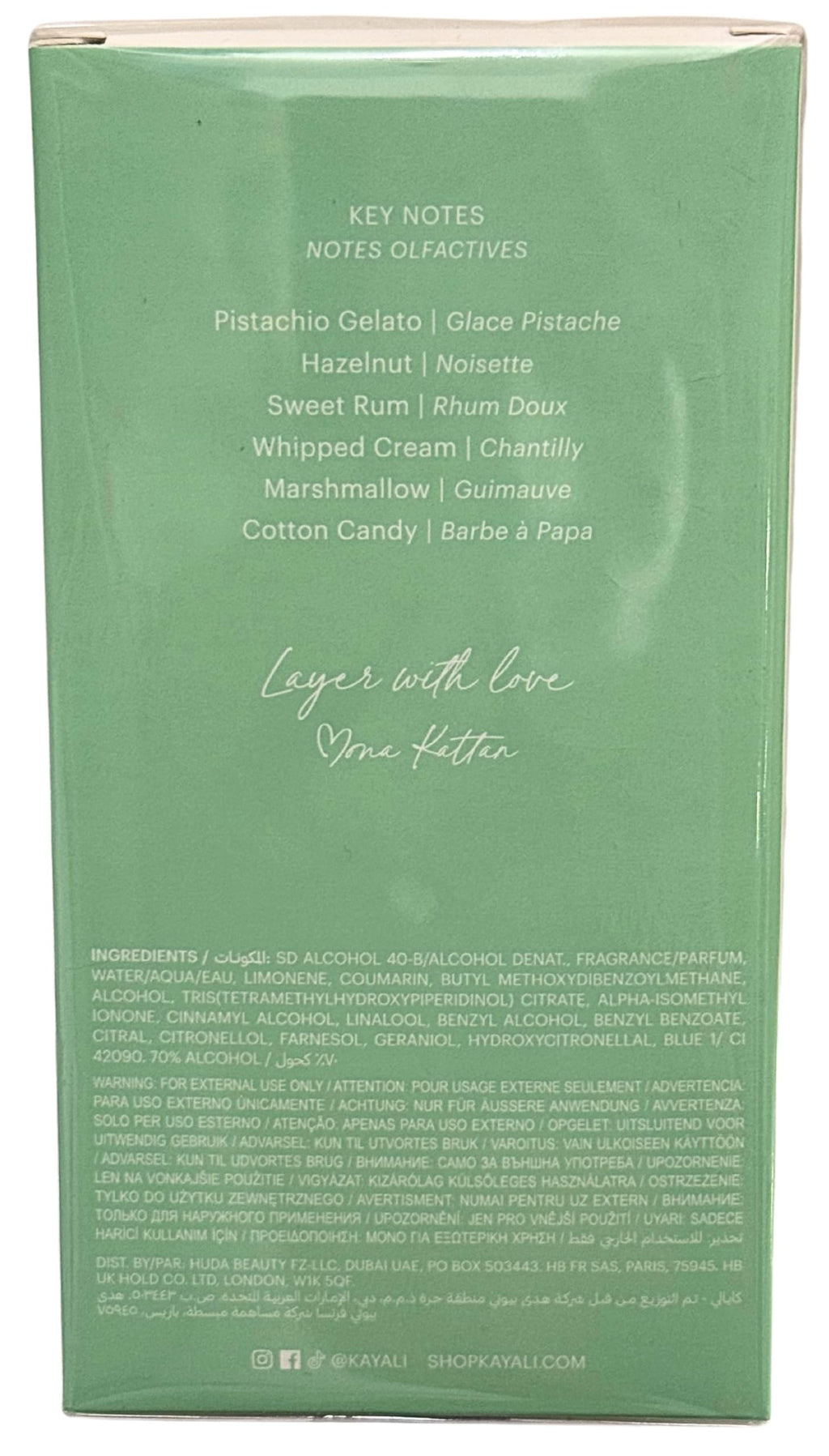 KAYALI Yum Pistachio Gelato 33 Intense EDP – 100 ml / 3.4 fl oz