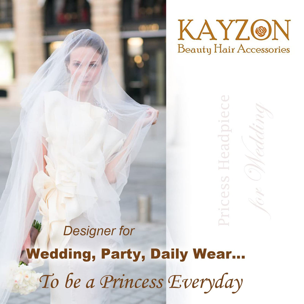 KAYZON Wedding Hair Accessories for Kids – Pearl Flower Headband