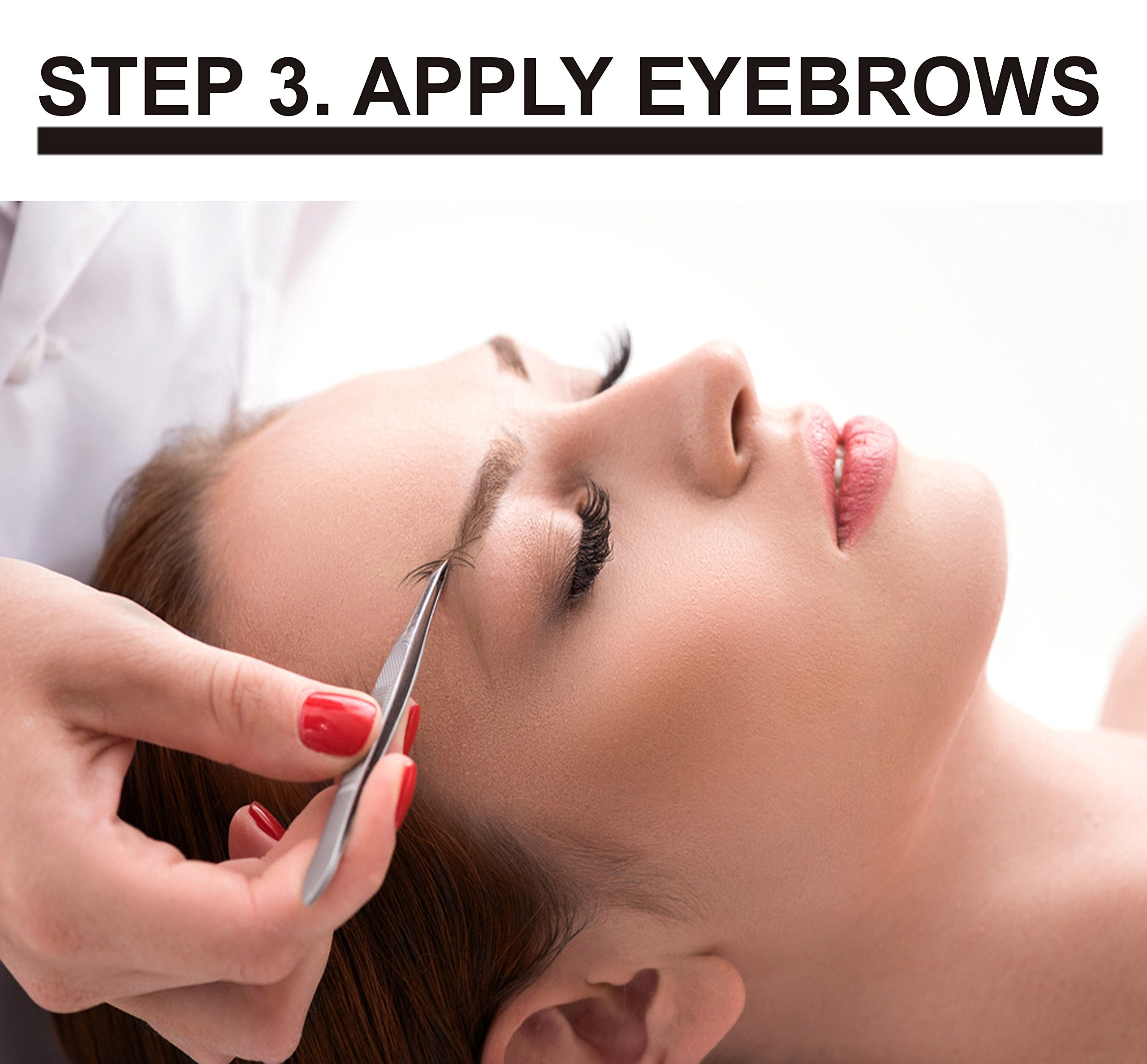 KC Republic Lash Eyebrow Extensions Kit | Mink Blonde/Light Brown 5-8mm, Clear Glue & Tweezers
