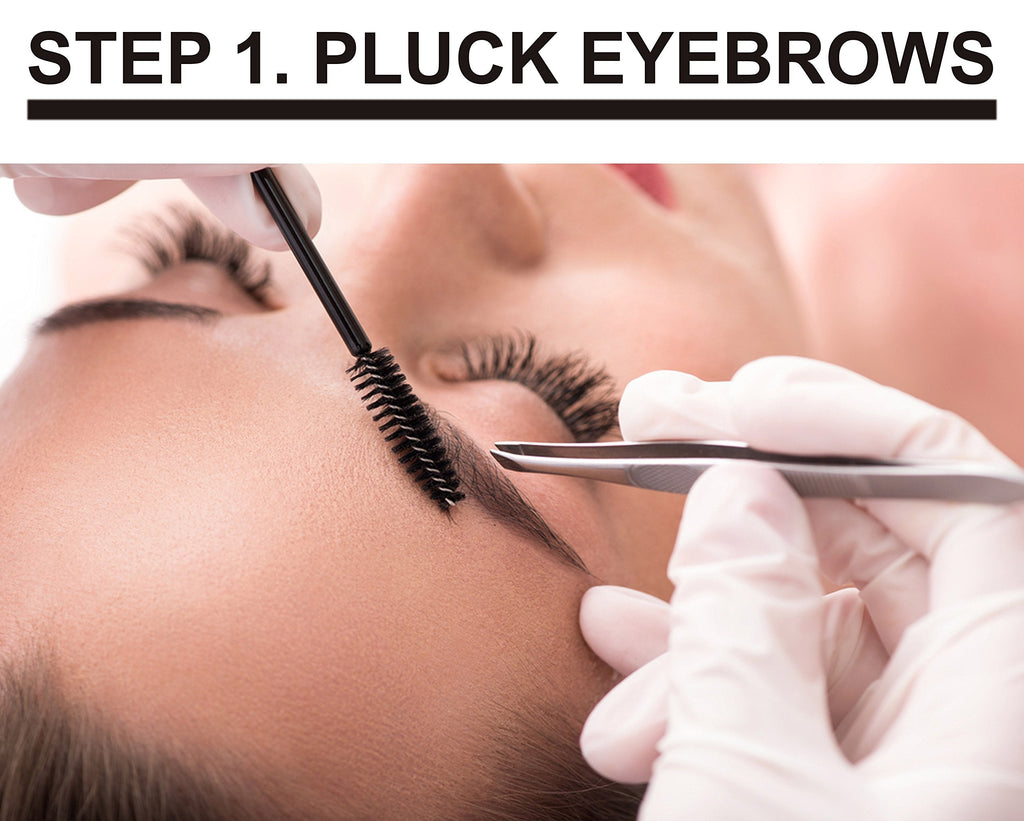 KC Republic Lash Eyebrow Extensions Kit | Mink Blonde/Light Brown 5-8mm, Clear Glue & Tweezers