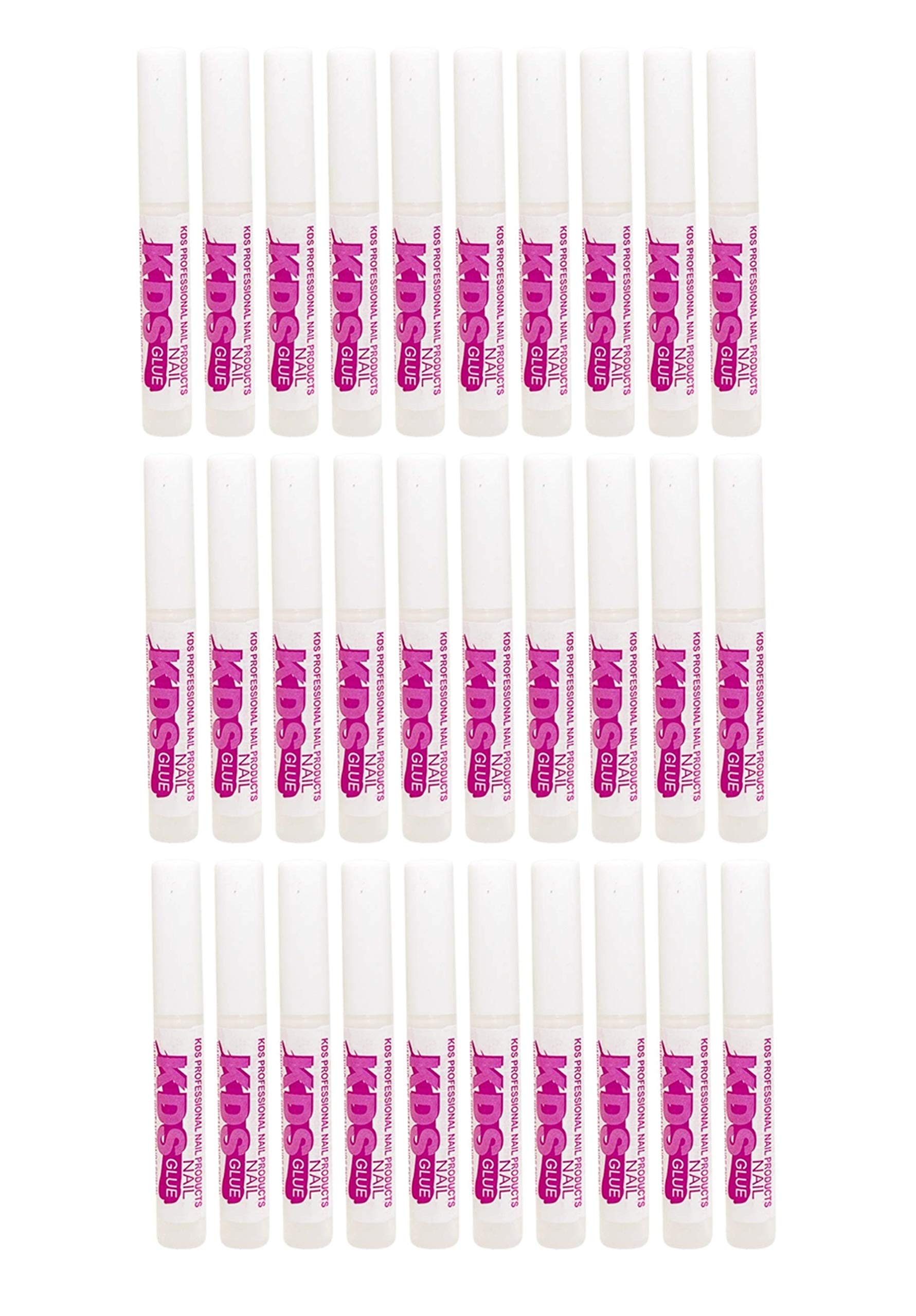 KDS Nail Tip Glue – 30 pcs, Strong White Adhesive for Acrylic Nails Tips