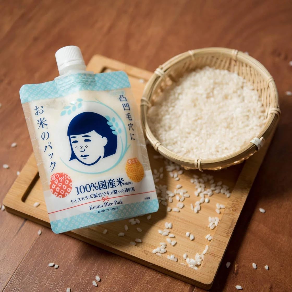Keana Rice Face Pack Water Brightening 170g – Pore Tightening & Deep Hydration, Japanese-Inspired Skin Treatment