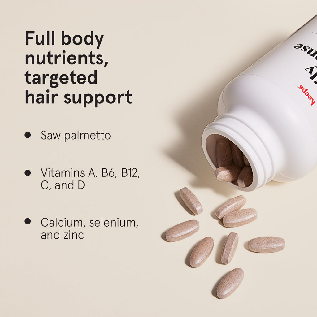 Keeps Daily Hair Supplement – 180 Tablets | Saw Palmetto & Biotin