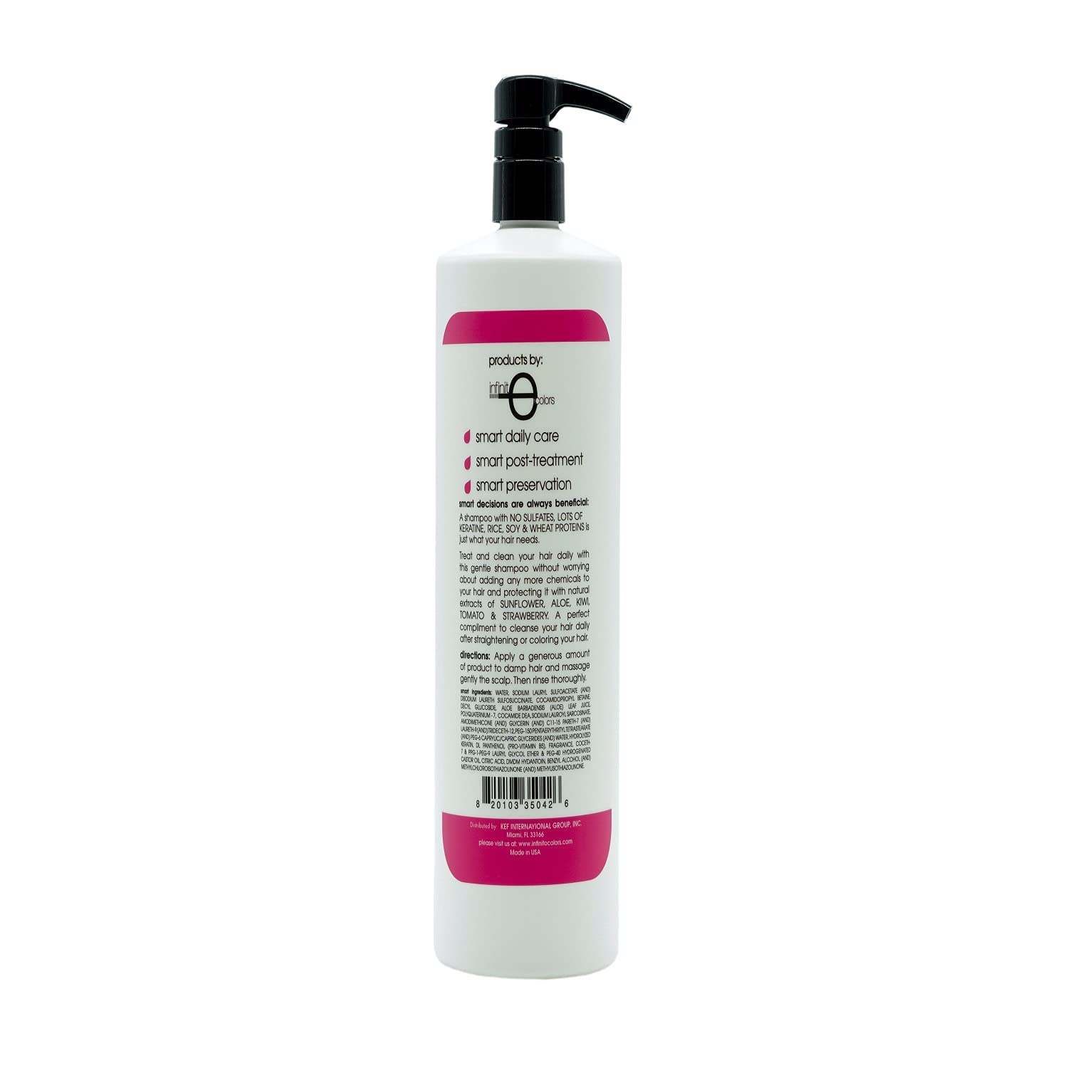 KEF Ultra Moisture Shampoo – Sulfate and Paraben Free, 32 oz for Keratin-Treated Hair | Smart Protection
