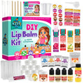 KEFF 51Pcs Lip Balm Making Kit – DIY Lip Balm & Lip Gloss Kit for Kids | Beeswax, Shea Butter, Flavors & Colors