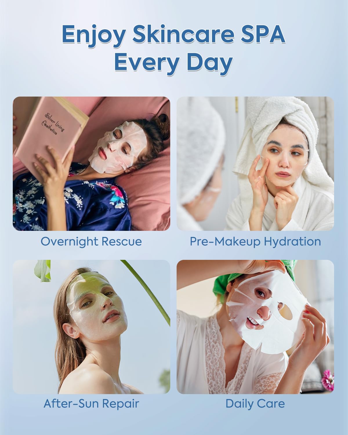 Kefumei KOMFYMED Recombinant Collagen Sheet Mask – Hydrating & Soothing for Sensitive Skin (5 x 25 g)