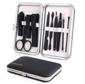 Keiby Citom Manicure Set – 10pc Travel Mini Nail Clippers Kit Pedicure Tools (Black)