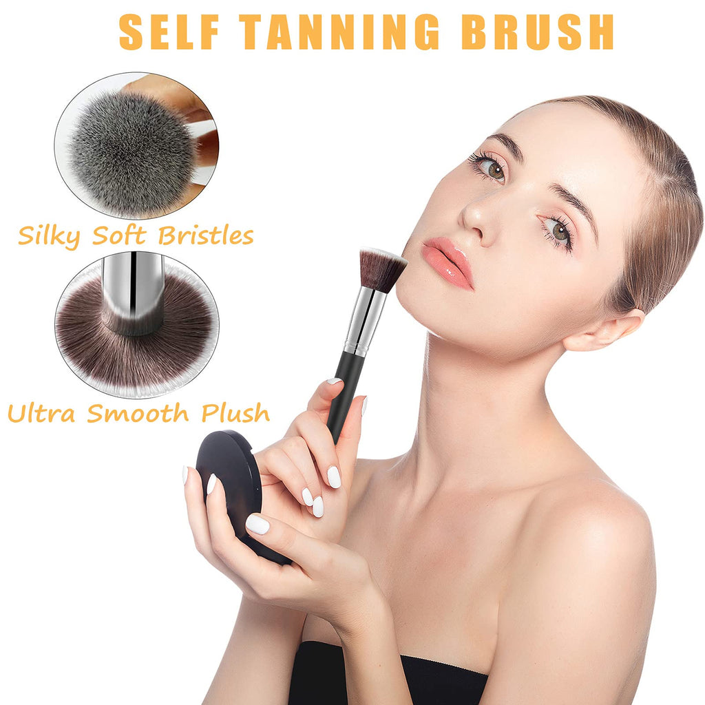 KELILO 5-in-1 Self Tanning Mitt Applicator Set | Exfoliating Mitt, Back Applicator, Face Mitt